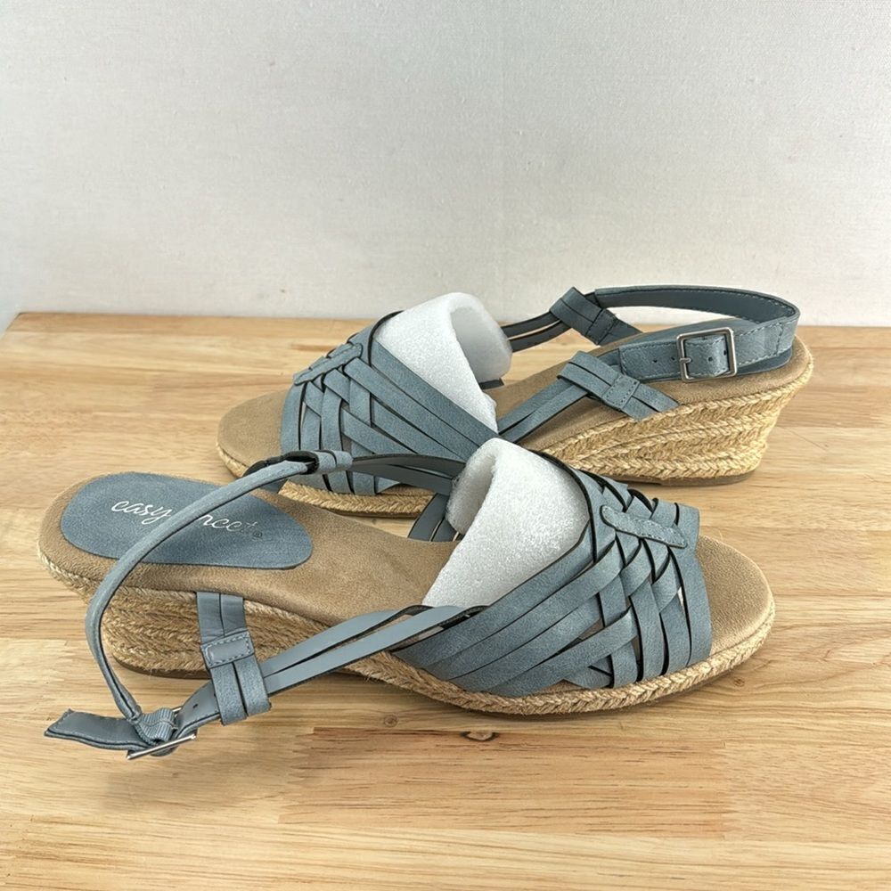 Easy Street Ora Espadrille Sandals- Denim Blue- Size 10 M- NWOB - Picture 6 of 8
